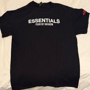 Gildan Black Tee with White Print